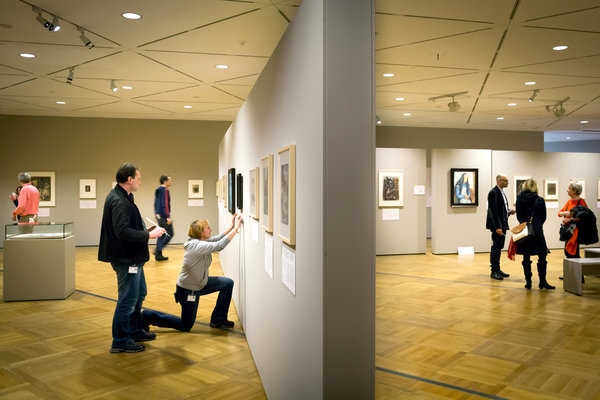 Preparations for the exhibition “Art From the Holocaust” at the German Historical Museum in Berlin. Credit Gordon Welters for The New York Times 